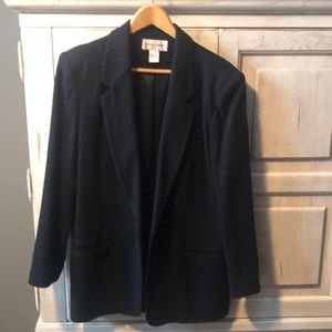 Vintage Casual Corner Black Wool Blazer